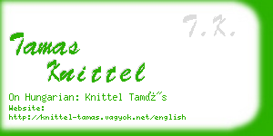 tamas knittel business card